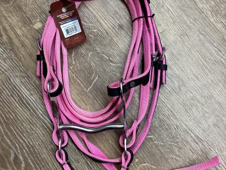 PONY BRIDLE NYLON W LEATHER PNK-PONY For Sale