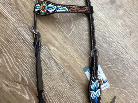 PONY HEADSTALL VIN FLORAL EAR-PONY For Discount