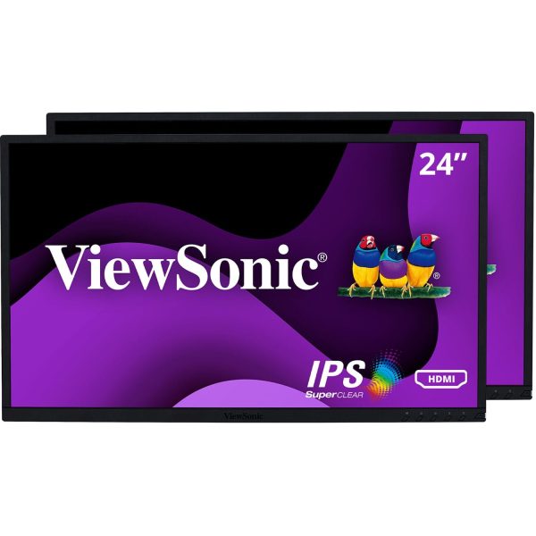 ViewSonic 24  Dual Pack Head-Only Ergonomic Monitor - Certified Refurbished Discount