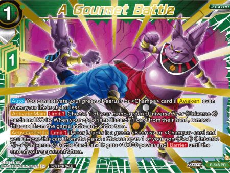 A Gourmet Battle (Championship Z Extra Card Pack 2023) (Gold-Stamped) (P-548) [Tournament Promotion Cards] Online Sale