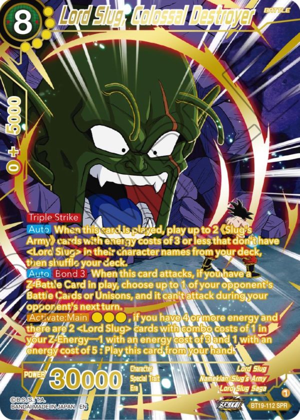 Lord Slug, Colossal Destroyer (SPR) (BT19-112) [Fighter s Ambition] For Sale