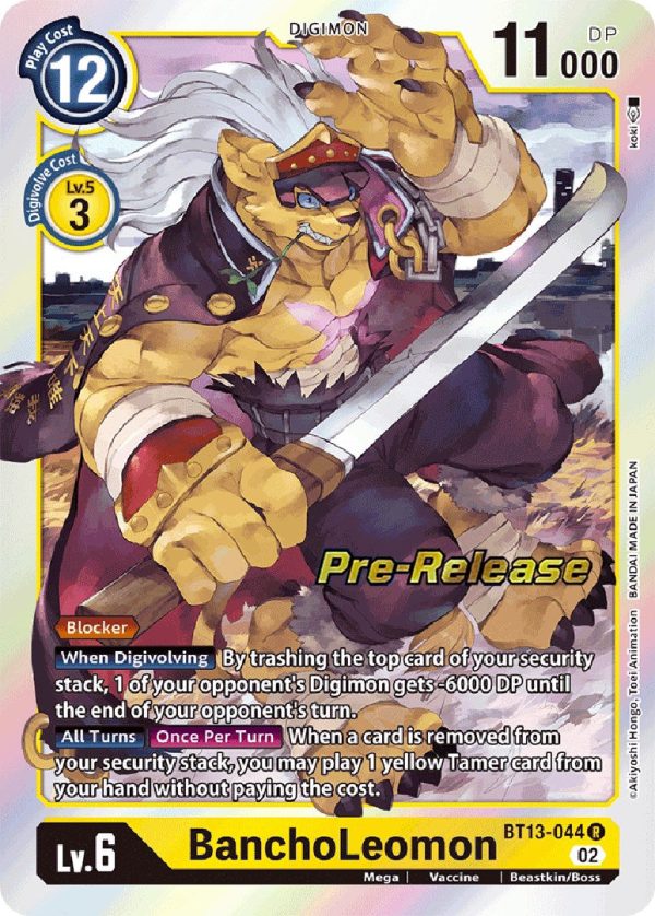 BanchoLeomon [BT13-044] [Versus Royal Knight Booster Pre-Release Cards] Hot on Sale