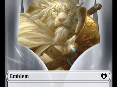 Ajani Steadfast Emblem    Wizard Double-Sided Token [Commander Masters Tokens] Online Sale