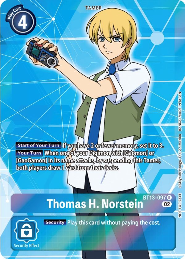 Thomas H. Norstein [BT13-097] (Box Topper) [Versus Royal Knight Booster] Online